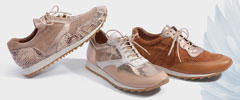 sneaker en tonos tierra y nude con plantilla extraíble
